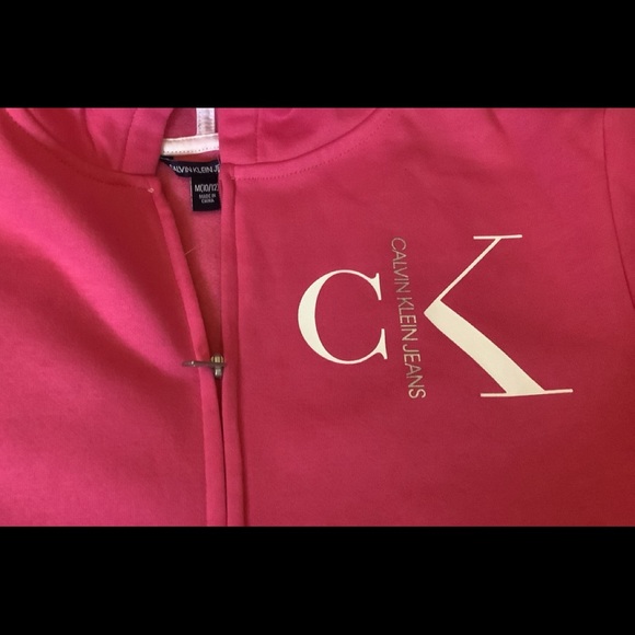 ‼️Price Drop‼️Calvin Klein Kids Hooded Sweatshirt Medium10/12, Large14/16 Pink - Picture 2 of 4